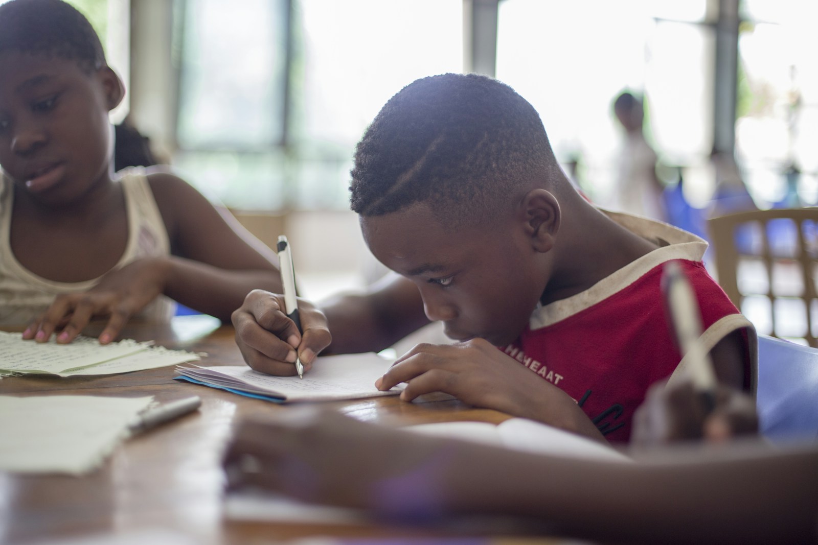 African students learning together